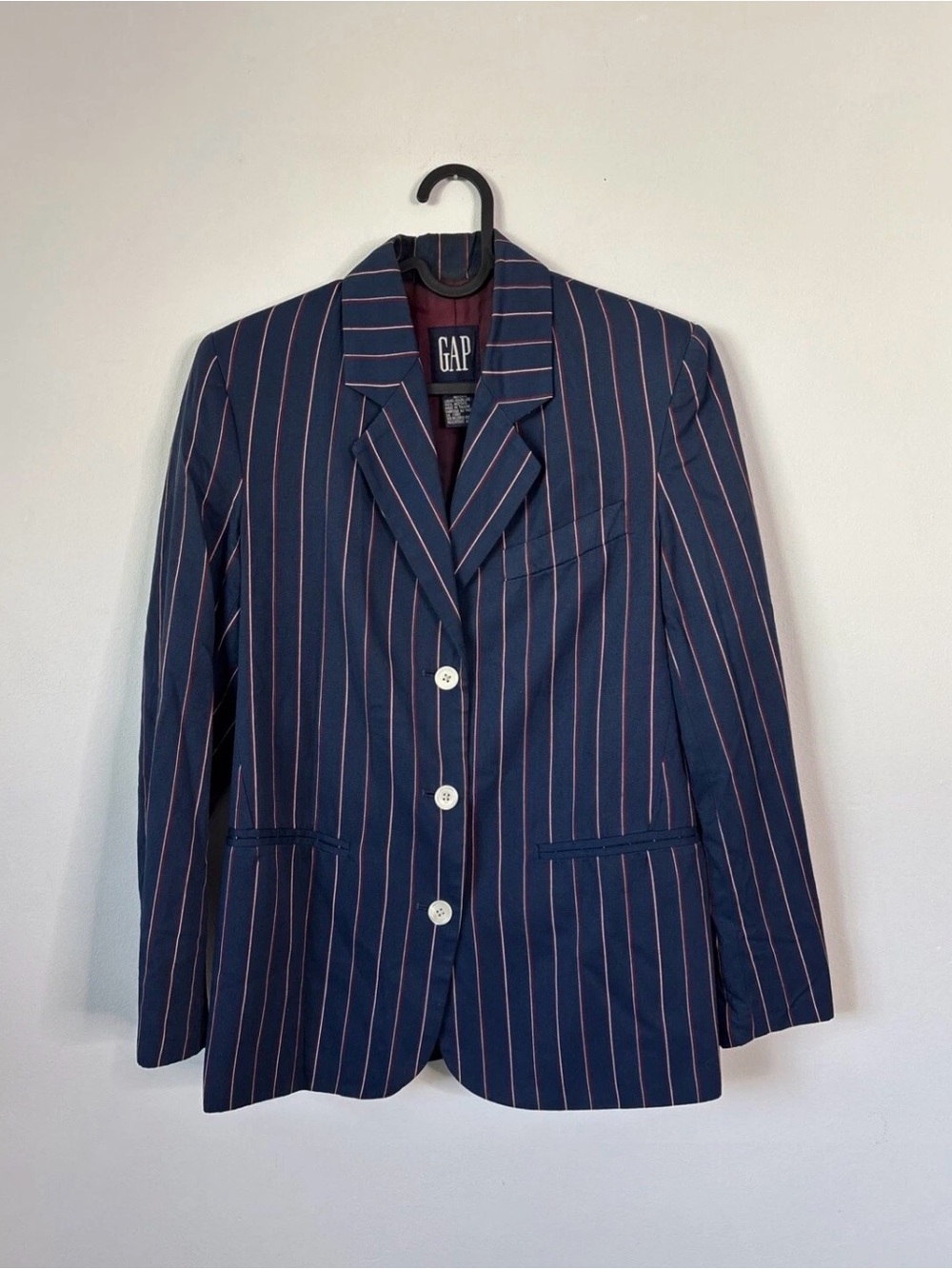 Vintage GAP Navy Blazer with red Pinstripes women’s XS
